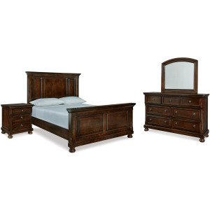 Porter Queen Panel Bed, Dresser, Mirror and Nightstand