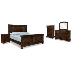 Porter King Panel Bed, Dresser, Mirror, Chest and Nightstand