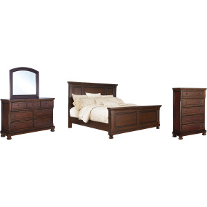 Porter King Panel Bed, Dresser, Mirror and Chest