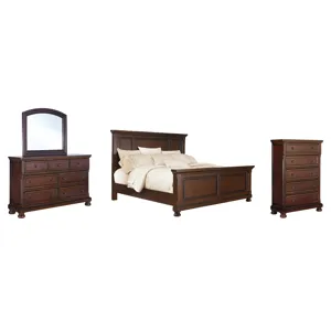 Porter King Panel Bed, Dresser, Mirror and Chest