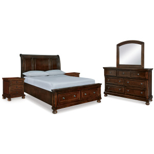 Porter Queen Storage Bed, Dresser, Mirror and 2 Nightstands
