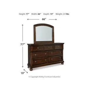 Porter King Panel Bed, Dresser, Mirror and Chest