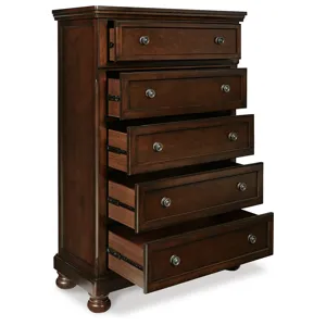 Porter Queen Sleigh Bed, Dresser, Mirror, Chest and Nightstand