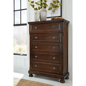 Porter Queen Sleigh Bed, Dresser, Mirror, Chest and Nightstand