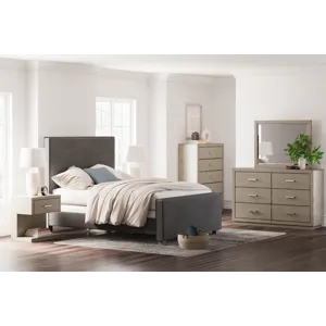 Krystanza Queen Upholstered Panel Bed
