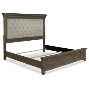 Johnelle Queen Upholstered Bed, Dresser and Mirror