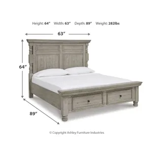 Harrastone Queen Panel Bed, Dresser and Mirror