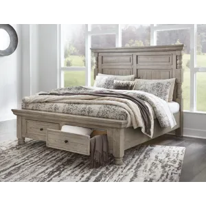 Harrastone Queen Panel Bed, Dresser and Mirror