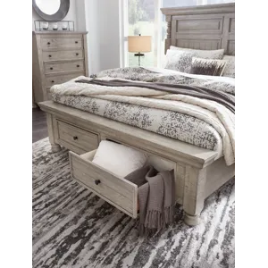 Harrastone California King Panel Bed, Dresser and Mirror