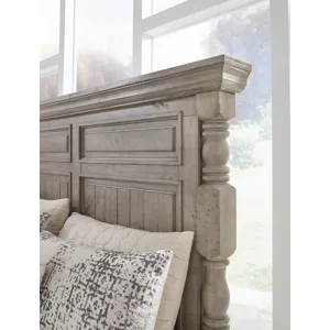 Harrastone California King Panel Bed, Dresser and Mirror