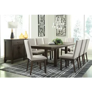 Dellbeck Dining Table with 8 Chairs and Server
