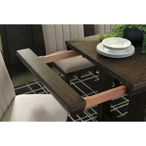 Dellbeck Dining Table with 8 Chairs and Server