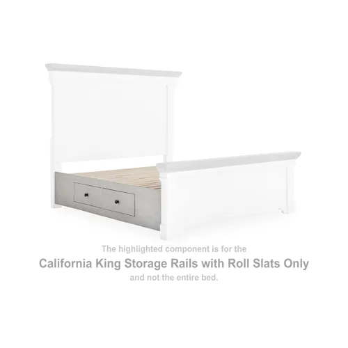 Havalance California King Storage Rails with Roll Slats