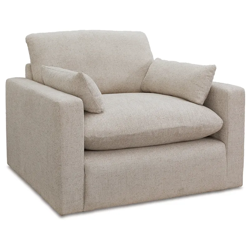Refined Oversized Chair and Ottoman