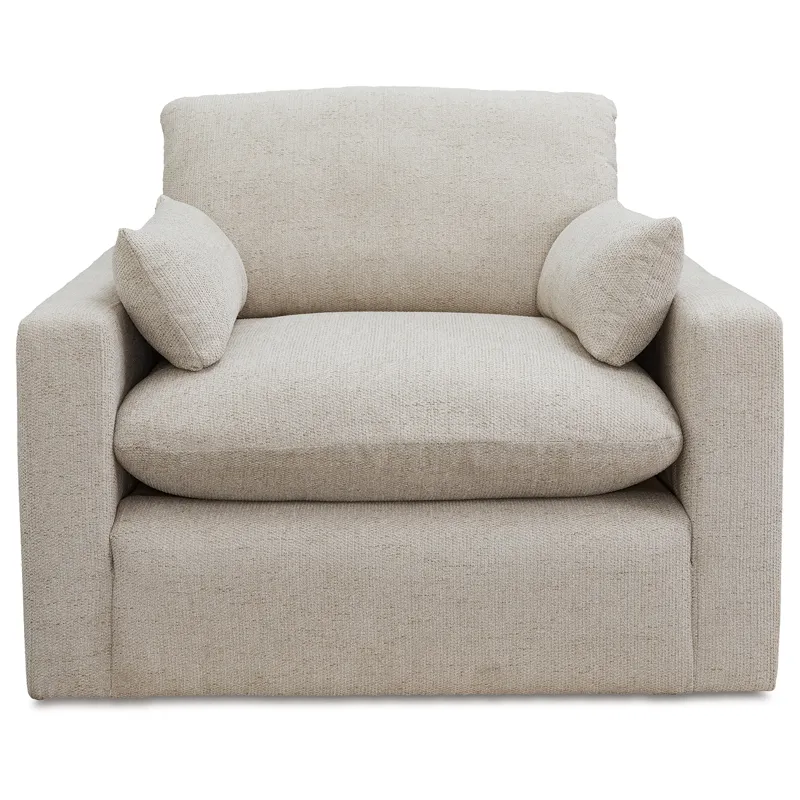 Refined Oversized Chair and Ottoman