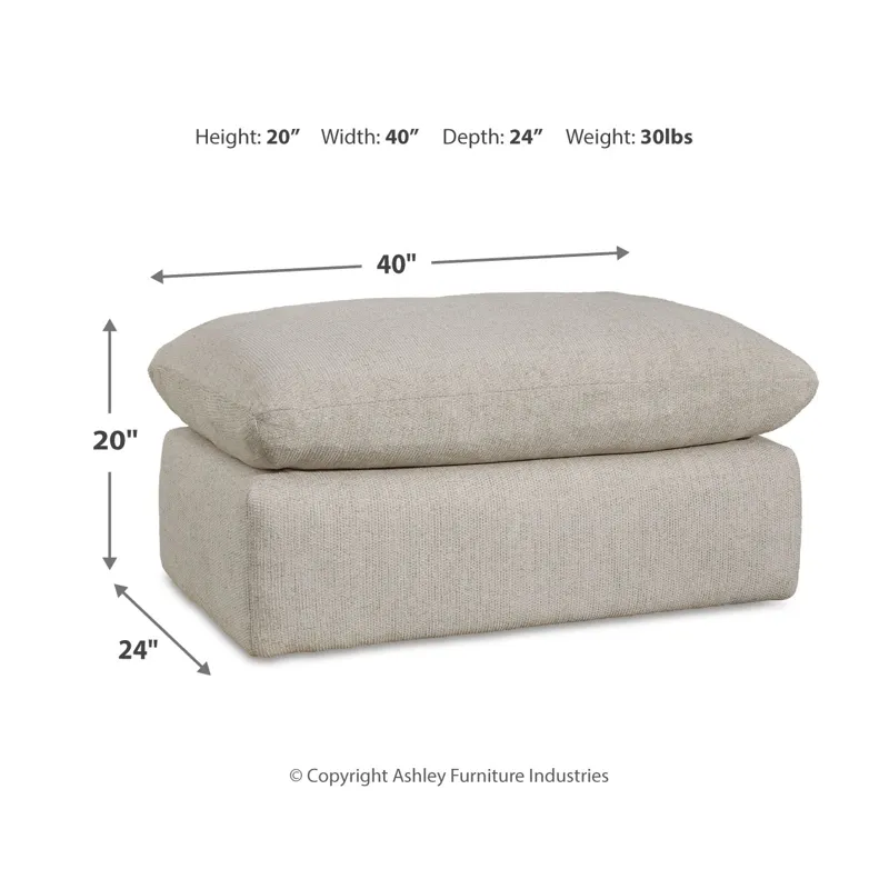 Refined Oversized Chair and Ottoman