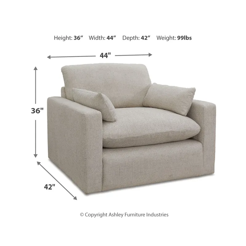 Refined Oversized Chair and Ottoman