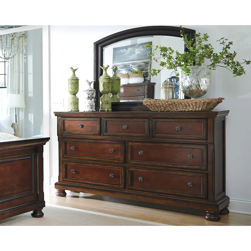 Porter California King Sleigh Bed, Dresser, Mirror and Nightstand