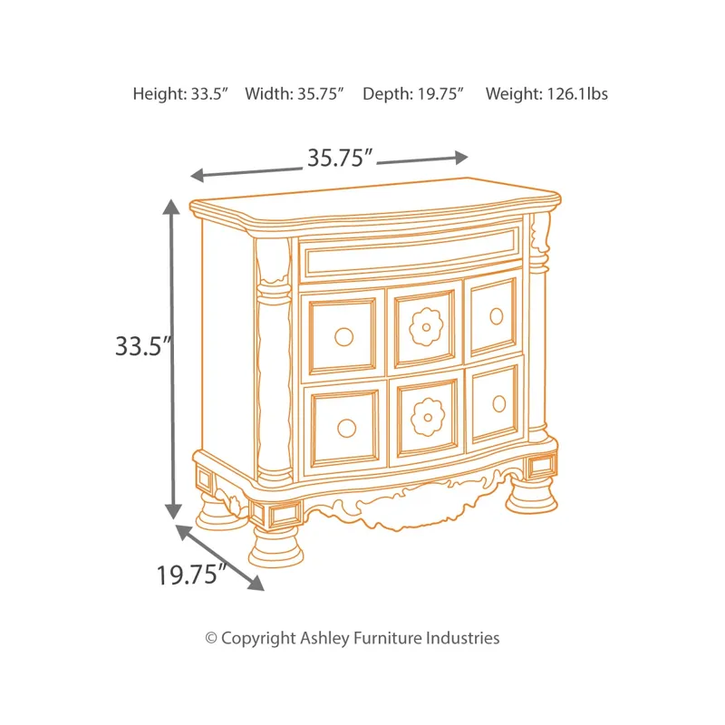North Shore King Panel Bed, Dresser, Mirror, Chest and Nightstand