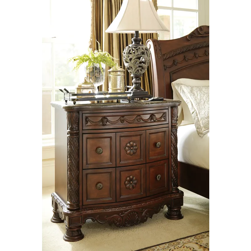 North Shore King Panel Bed, Dresser, Mirror, Chest and Nightstand