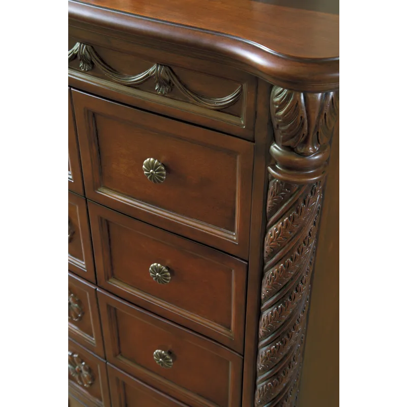 North Shore King Panel Bed, Dresser, Mirror, Chest and Nightstand