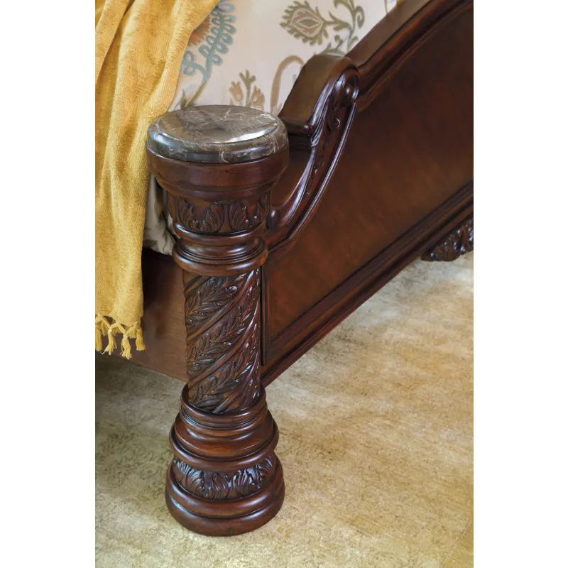 North Shore King Panel Bed, Dresser, Mirror, Nightstand and Bench