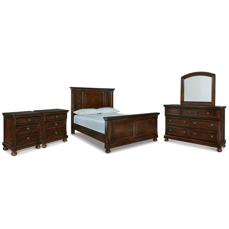 Porter Queen Panel Bed, Dresser, Mirror and Nightstand