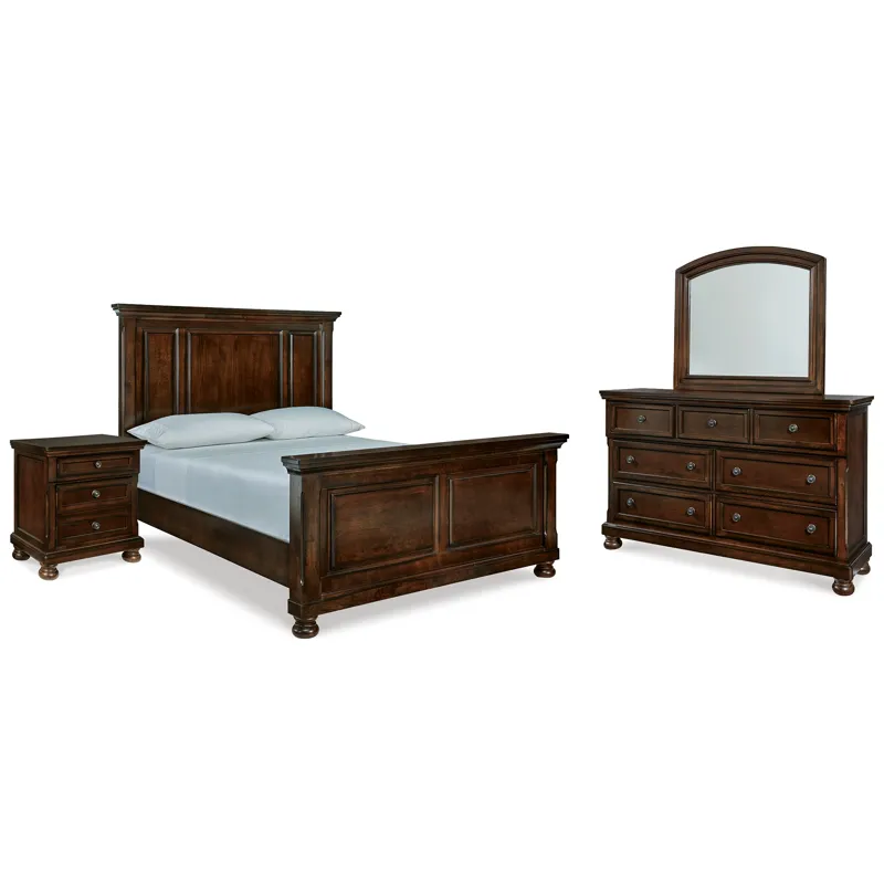 Porter Queen Panel Bed, Dresser, Mirror and Nightstand