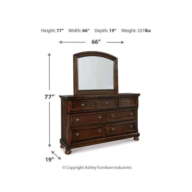 Porter King Panel Bed, Dresser, Mirror and Chest
