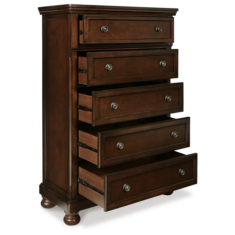 Porter Queen Sleigh Bed, Dresser, Mirror, Chest and Nightstand