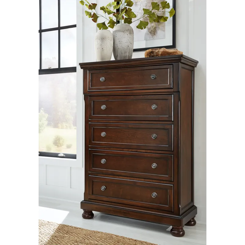 Porter Queen Sleigh Bed, Dresser, Mirror, Chest and Nightstand