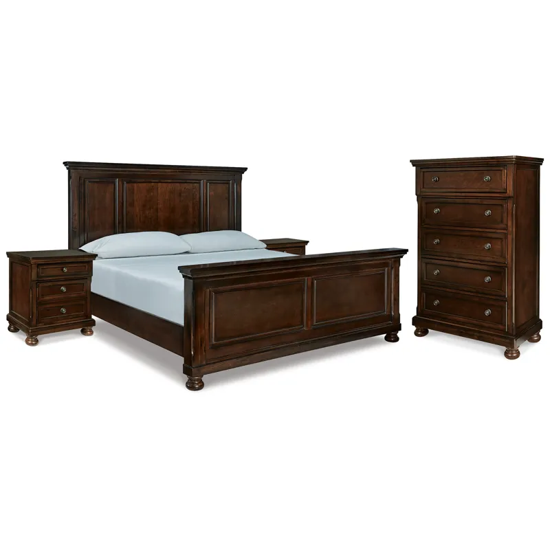 Porter King Panel Bed, Chest and 2 Nightstands