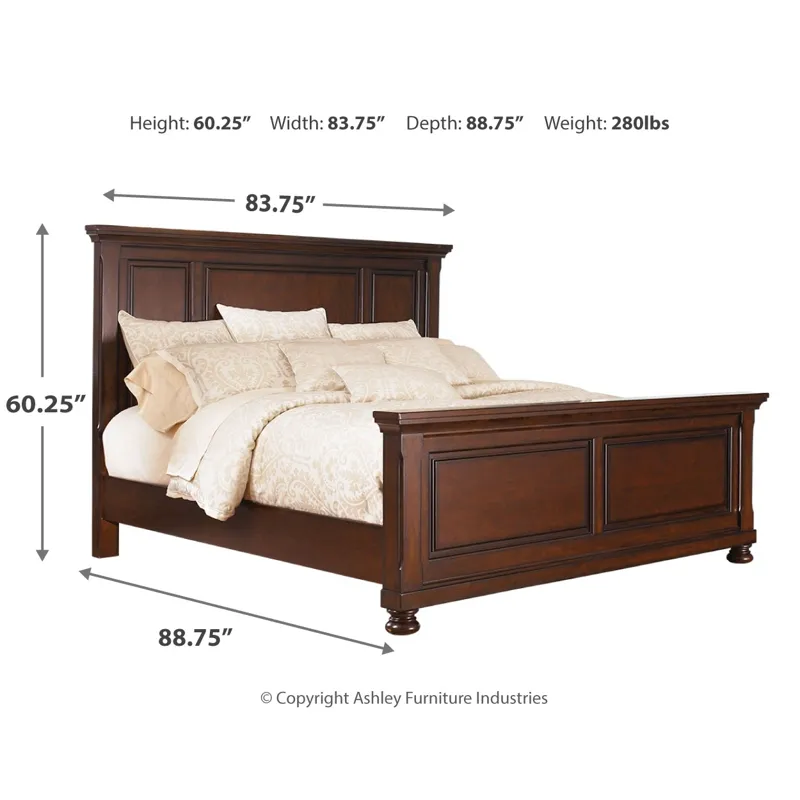 Porter King Panel Bed, Dresser, Mirror and Chest