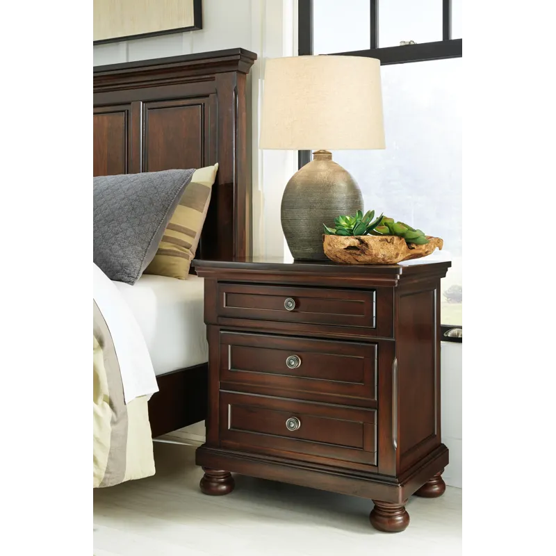 Porter California King Sleigh Bed and 2 Nightstands