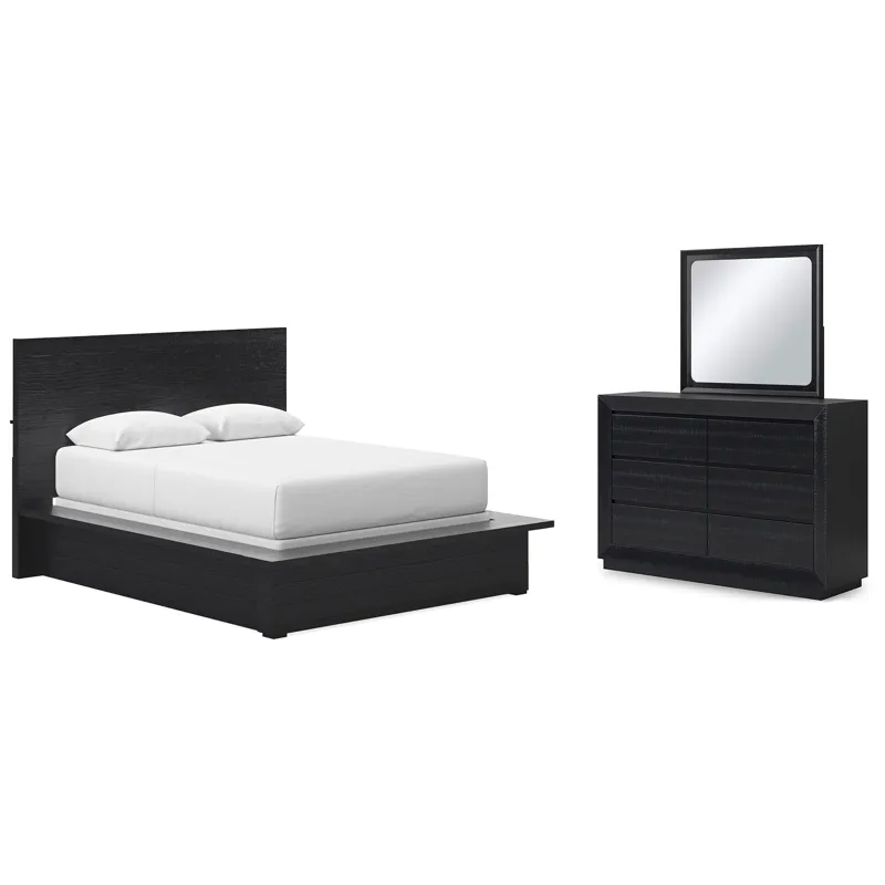 Londer Queen Panel Bed, Dresser and Mirror