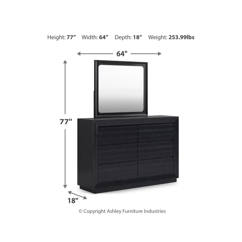 Londer Queen Panel Bed, Dresser and Mirror