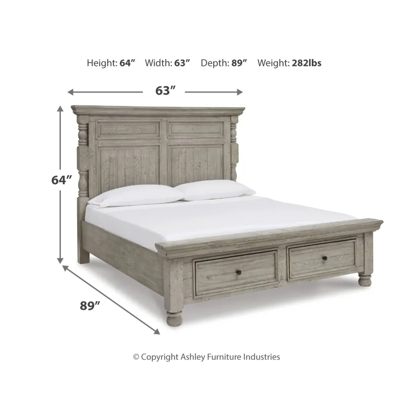Harrastone Queen Panel Bed, Dresser and Mirror