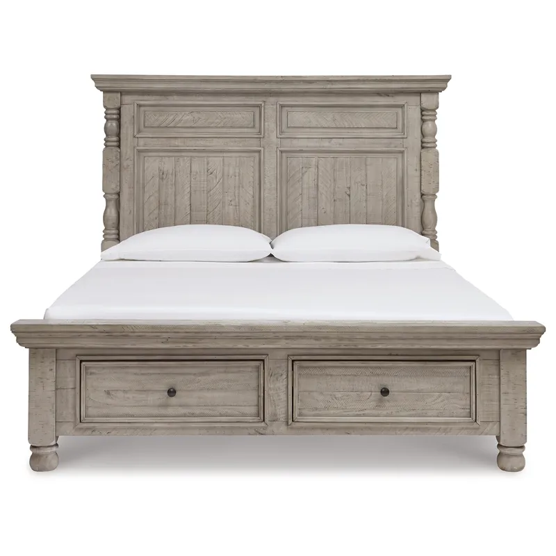 Harrastone Queen Panel Bed, Dresser and Mirror