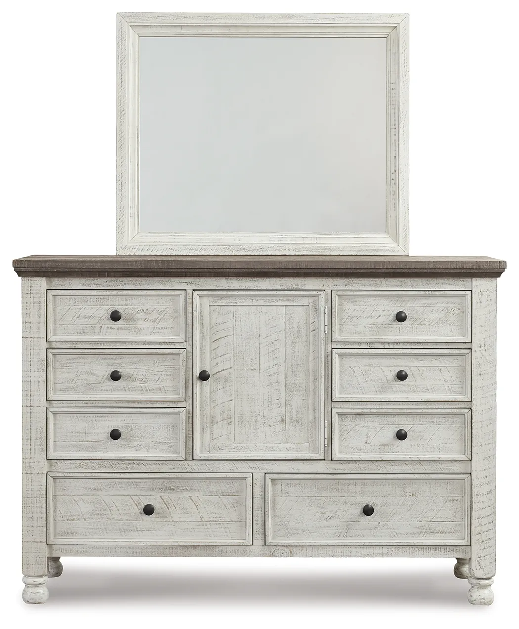Havalance Queen Sleigh Bed with Storage, Dresser and Mirror