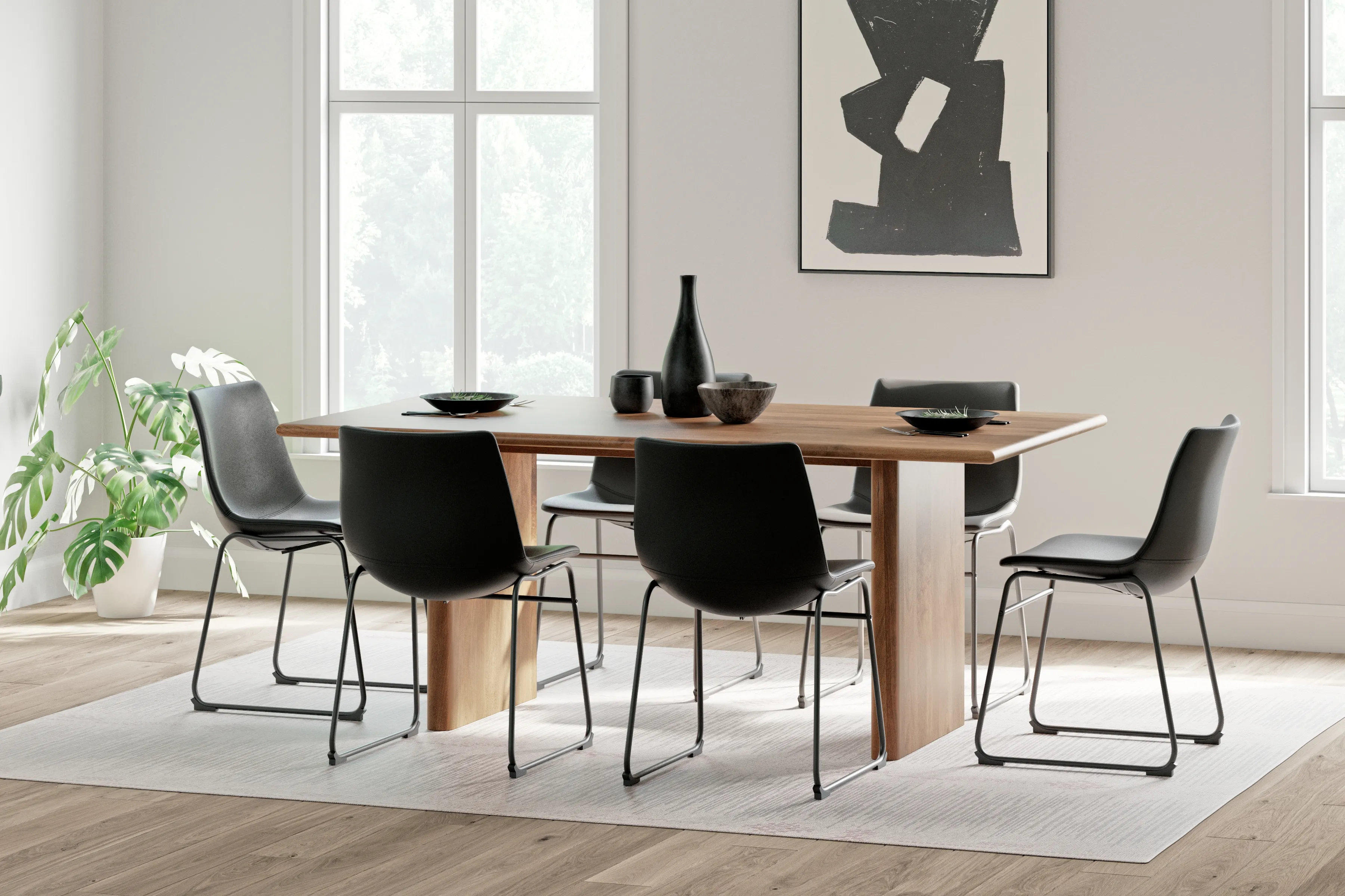 AKASHI BRAND アルデンテ Isanti Dining Table and 4 Chairs | Ashley