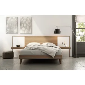 MONZA BED ON LEGS WITH UPHOLSTERED PANELS