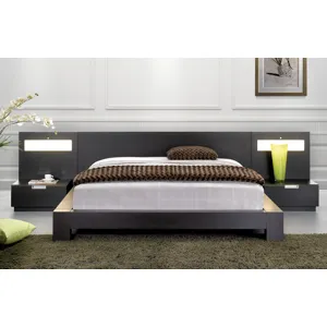 STELLA BED WITH WOODEN HEAD