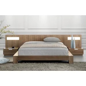 STELLA BED WITH WOODEN HEAD