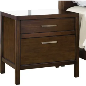 2-Drawer Charging Station Nightstand
