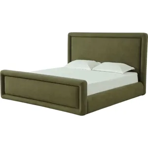 Summit Upholstered Bed - Moss