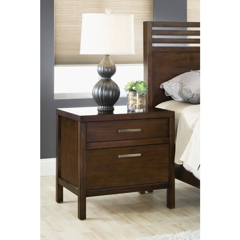 2-Drawer Charging Station Nightstand