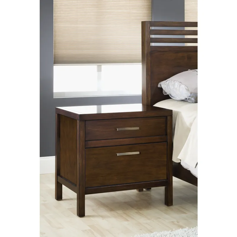 2-Drawer Charging Station Nightstand
