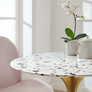 Lippa 28" Round Terrazzo Bar Table