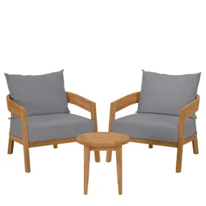 Brisbane 3-Piece Teak Wood Outdoor Patio Outdoor Patio Set
