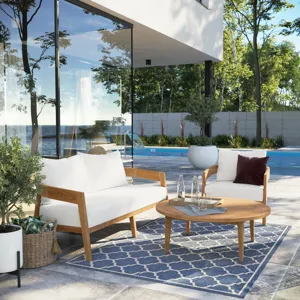 Brisbane 3-Piece Teak Wood Outdoor Patio Outdoor Patio Set